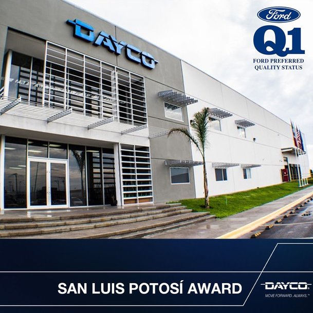 Dayco’s North America facility achieved Ford Q1 Certification